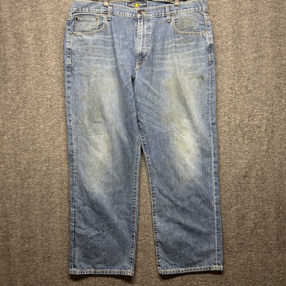 Lucky Brand 181 Relaxed Straight Jeans Men's 40x30 Distressed Denim Casual - Picture 1 of 8